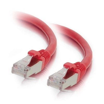 C2G 15ft Cat6 Ethernet Cable - Snagless Shielded (STP) - Red - patch cable - 15 ft - red