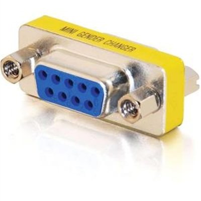 C2G DB9 Serial RS232 Mini Gender Changer - Coupler - F/F
