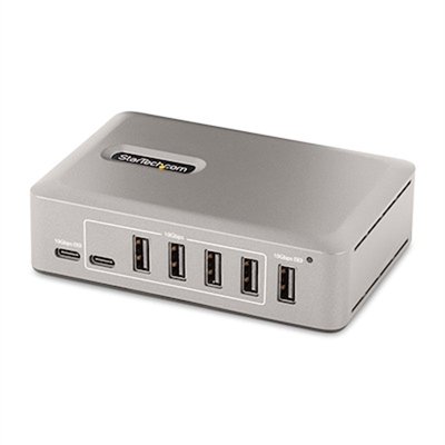 StarTech.com 10-Port USB-C Hub, USB-A / C Ports, Self-Powered w/ BC1.2 Charging, USB 3.1 10Gbps