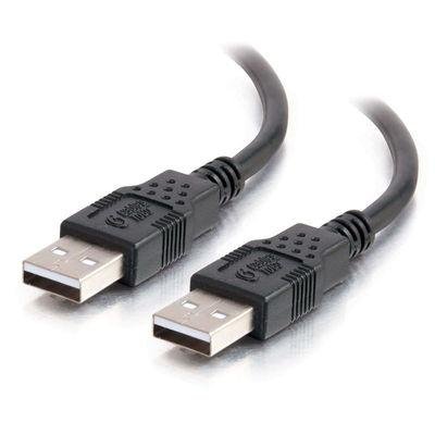 C2G 6.6ft USB Cable - USB A to USB A Cable - USB 2.0 - Black - M/M