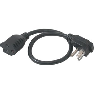C2G 1.5ft Power Strip Right-Angle Extension Cord - 18 AWG - 5-15P to 5-15R