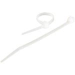 C2G 7.5in Cable Tie Multipack - 100 Pack - White