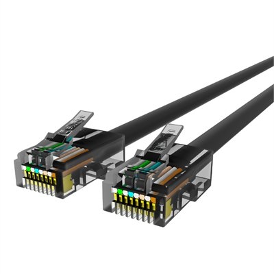 Belkin Cat5e / Cat5 25ft Black Snagless Patch Cable, PVC, UTP, 24 AWG, RJ45, M/M, 350MHz, 25'