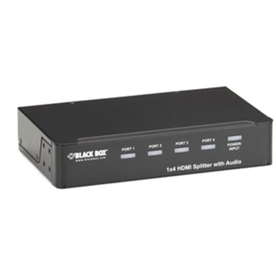 Black Box 1x4 HDMI Splitter - video/audio splitter - 4 ports