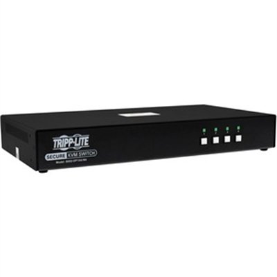 Tripp Lite Secure KVM Switch, 4-Port, Single Head, DisplayPort to DisplayPort, 4K, NIAP PP4.0, Audio, TAA - KVM / audio switch - 4 ports - TAA Compliant