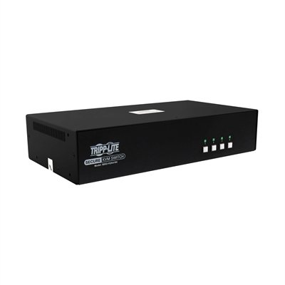 Tripp Lite Secure KVM Switch, 4-Port, Dual Head, HDMI to HDMI, 4K, NIAP PP4.0, Audio, TAA - KVM / audio switch - 4 ports - TAA Compliant