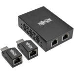 Tripp Lite 2-Port HDMI over Cat5/Cat6 Extender Kit, Power over Cable, Box-Style Transmitter, 2 Mini Receivers, 1080p @ 60 Hz, TAA - Kit - video/audio extender - TAA Compliant