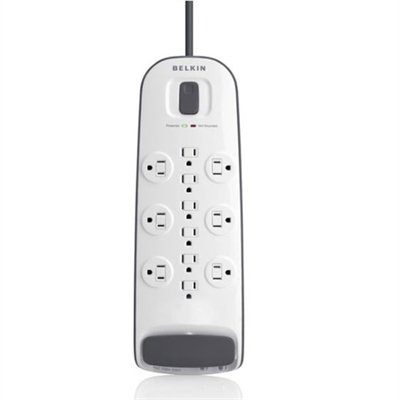 Belkin 12-outlet Surge Protector with 8 ft Power Cord with Cable/Satellite and Telephone Protection - surge protector - 1.875 kW
