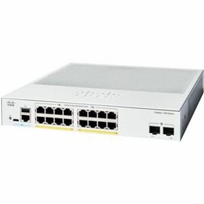 Cisco Catalyst 1300 - Switch - L2/L3 - Fully managed - 16 x 10/100/1000 (PoE+) + 2 x 10/100/1000/2500/5000/10000 SFP+ - rack-mountable