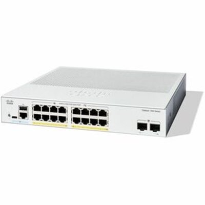 Cisco Catalyst 1300 - Switch - L2/L3 - Fully managed - 16 x 10/100/1000 (PoE+) + 2 x 10/100/1000/2500/5000/10000 SFP+ - rack-mountable