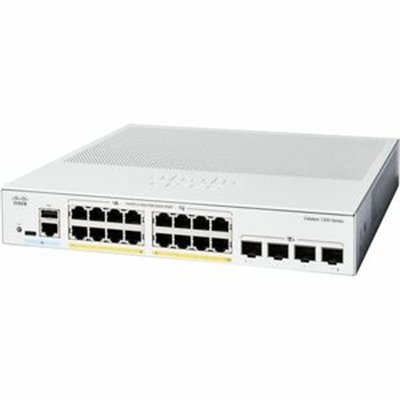 Cisco Catalyst 1300 - Switch - L2/L3 - Fully managed - 16 x 10/100/1000 (PoE+) + 4 x 10/100/1000/2500/5000/10000 SFP+ - rack-mountable