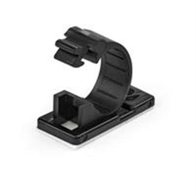 StarTech.com 100 Self Adhesive Cable Management Clips - Sticky Network Cord Organizer/Clamp - Black
