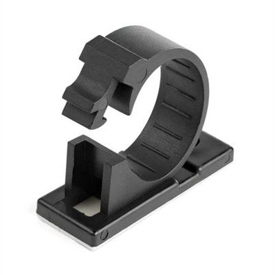 StarTech.com 100 Self Adhesive Cable Management Clips - Sticky Network Cord Organizer/Clamp - Black