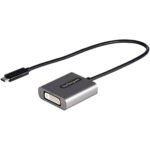 StarTech.com USB C to DVI Adapter - USB Type-C to DVI-D Monitor/Display Video Converter - 12in Cable