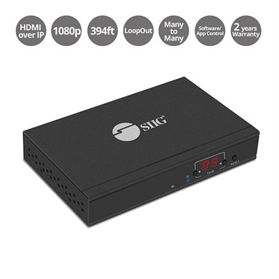 SIIG HDMI Over IP Extender with IR - Transmitter - video/audio/infrared/serial extender - RS-232, HDMI, infrared, HDbitT