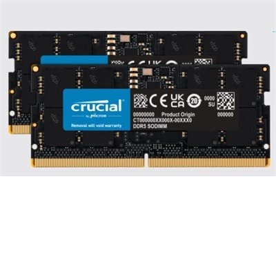 Crucial - DDR5 - kit - 64 GB: 2 x 32 GB - SO-DIMM 262-pin - 4800 MHz / PC5-38400 - unbuffered