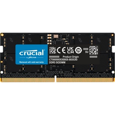 Crucial - DDR5 - module - 8 GB - SO-DIMM 262-pin - 4800 MHz / PC5-38400 - unbuffered
