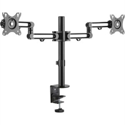 Tripp Lite Flex arm dual desk mount for 13 - 27" screens up to 17.6 lbs per screen - mounting kit - full-motion - for 2 LCD displays - black
