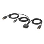Belkin Secure Modular HDMI and DP Dual Head Host Cable - video / audio / data cable - DisplayPort / HDMI / USB - TAA Compliant - 6 ft