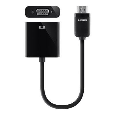 Belkin HDMI to VGA + 3.5mm Audio Adapter, M/F, 1080p - video converter - black