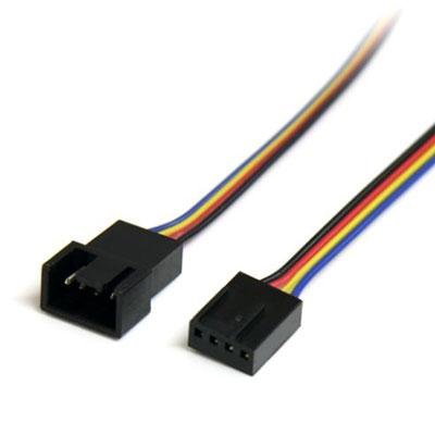StarTech.com 12in 4 Pin Fan Power Extension Cable - 1ft 4-Pin Fan Cable