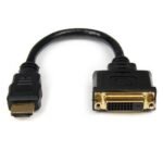 StarTech.com 8in HDMI to DVI Cable - HDMI to DVI-D Cord - HDMI DVI Monitor Cable - M/F Adapter Cable