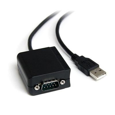 StarTech.com 6ft (1.8m) 1-Port FTDI USB to Serial RS232 Adapter w/ COM Retention - USB to RS232 - TAA