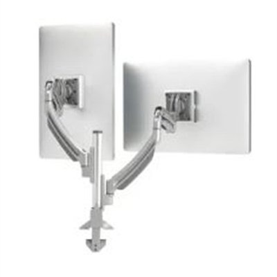 Chief Kontour Dynamic Column Dual Monitor Arm Desk Mount - For Displays 10-32" - Silver
