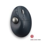 Kensington Pro Fit Ergo TB550 Trackball - vertical mouse - Bluetooth, 2.4 GHz - black, blue-gray