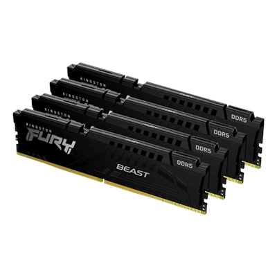Kingston FURY Beast - DDR5 - kit - 128 GB: 4 x 32 GB - DIMM 288-pin - 5600 MHz / PC5-44800 - unbuffered