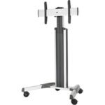 Chief Fusion Large Adjustable Mobile TV Cart - For Displays 42-86" - Silver