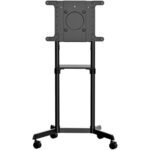 StarTech.com Mobile TV Cart - Rolling TV Stand with Shelf - 37-70in VESA Display Mount - Rotate/Tilt