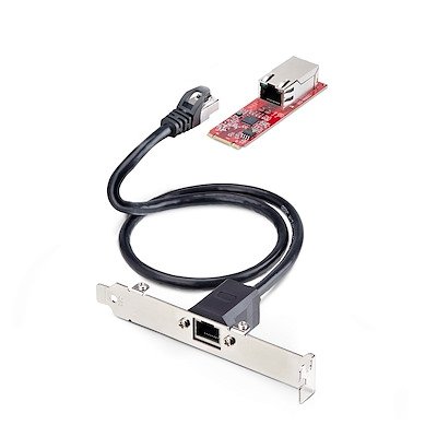 StarTech.com 1-Port 2.5GbE M.2 Network Card, Multi-Gigabit Speeds (2.5G/1G/100M/10M) - NBASE-T (802.3bz), PCIe Ethernet M.2 2280, B/M Key - NIC for SFFs/Desktop PCs, Includes 2ft Cat6 adapter, Full/Low Brackets (MR12GI-NETWORK-CARD) - network adapter - M.2 2280 (B+M Key) - 10/100/1000/2500Base-T x 1 - TAA Compliant