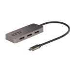 StarTech.com 3-Port USB-C Multi-Monitor Adapter, Type-C Laptop MST Hub/Splitter, 3x 4K 60Hz, Windows