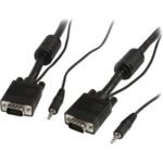 StarTech.com 15' VGA/Audio Cable - Black - 15ft HD15 to HD15 Cable