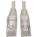 Tripp Lite 50ft Cat5e / Cat5 Snagless Molded Patch Cable RJ45 M/M White 50' - patch cable - 50 ft - white