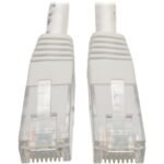 Tripp Lite 25ft Cat6 Gigabit Molded Patch Cable RJ45 M/M 550MHz 24AWG White 25' - patch cable - 25 ft - white