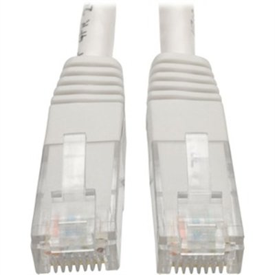 Tripp Lite 25ft Cat6 Gigabit Molded Patch Cable RJ45 M/M 550MHz 24AWG White 25' - patch cable - 25 ft - white
