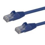 StarTech.com 1ft CAT6 Ethernet Cable Blue Snagless UTP CAT 6 Gigabit Cord/Wire 100W PoE 650MHz