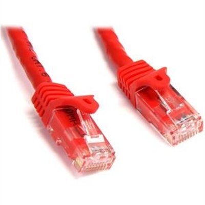 StarTech.com 25ft CAT6 Ethernet Cable Red Snagless UTP CAT 6 Gigabit Cord/Wire 100W PoE 650MHz