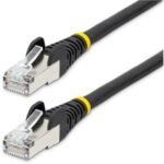 StarTech.com 10ft LSZH CAT6a Ethernet Cable, 10 GbE Snagless 100W PoE SFTP Network Patch Cord, Black