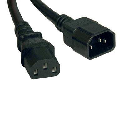 Tripp Lite 3ft Power Cord Extension Cable C14 to C13 Heavy Duty 15A 14AWG 3' - power cable - IEC 60320 C13 to IEC 60320 C14 - 3 ft