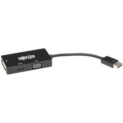 Tripp Lite DisplayPort 1.2 to VGA/DVI/HDMI All-in-One Converter Adapter, 4K x 2K HDMI @ 60 Hz - video converter - black