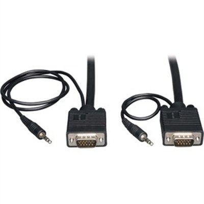 Tripp Lite 6ft SVGA / VGA Coax Monitor Cable with Audio and RGB High Resolution HD15 3.5mm M/M 6' - VGA cable - 6 ft