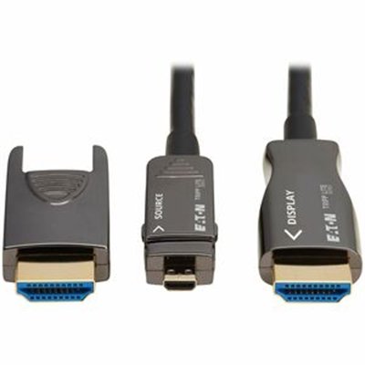Eaton Tripp Lite Series 8K HDMI Fiber Active Optical Cable (AOC) - 8K UHD @ 60 Hz, HDR, Detachable Connector, M/M, Black, 30 m (98 ft.) - HDMI cable - 98 ft
