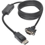 Tripp Lite 6ft DisplayPort to VGA / DP to VGA Adapter Active Converter with Latches to HD15 DPort 1.2 M/M 6' - display cable - 6 ft