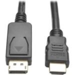 Tripp Lite 6ft DisplayPort to HDMI Adapter Converter Cable DP w/ Latches to HDMI DPort 1.2 4K x 2K M/M 6' - adapter cable - DisplayPort / HDMI - 6 ft