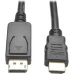 Tripp Lite 6ft DisplayPort to HDMI Adapter Active Converter DP w/ Latches to HDMI DPort 1.2 4K x 2K M/M 6' - adapter - DisplayPort / HDMI - 6 ft
