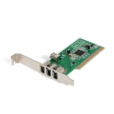 StarTech.com 4 port 1394a PCI FireWire Adapter Card - 3 External 1 Internal