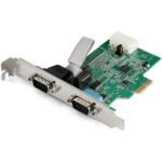 StarTech.com 2-port PCI Express RS232 Serial Adapter Card - PCIe to Dual Serial DB9 RS232 Controller